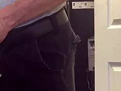 almost caught masturbating in close-up solo action