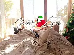 Early morning cowgirl ride with cherry lips