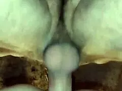 wow, my girl squirting hard on my bent-over cock!