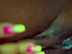 i'm blackvelvet, a fat ebony milf masturbatin solo with big tits