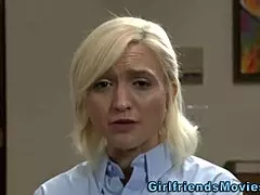 Busty ebony lesbian teen 18+ enjoys a relaxing fingering session