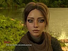 Naughty teen 18+ roleplays entrepreneur with perky tits and nice nipples in pov game.