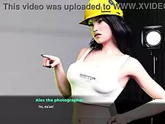 Monica Model Strips for Sexy 3D Photoshoot