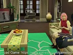 Watch Sakura get gangbanged by Naruto clones in front of cuckold Sasuke! Anal and cum everywhere!