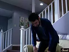 A classy milf sucked cock before getting pounded doggystyle. Her moans filled the room.