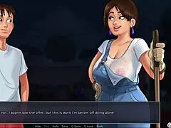 In summertime saga 53, the neighbors engage in a roleplay game with amazing big tits