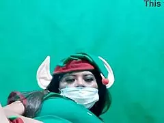 Stunning sexy elf woman craves mating. She flaunts her tight body and vagina.