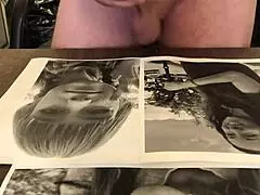 This shaved teen 18+ gives a close-up cum tribute that's so hot