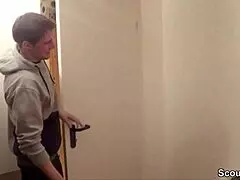 German Young 18+ Boy Caught by Stepmom for Wild Fuck