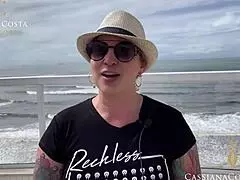 Wow! Latina milf with big ass gives wild blowjob on SC trip