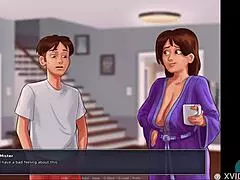 Summertime Saga: Cheerleaders Comparing Their Voluptuous Boobs—Who Wins?