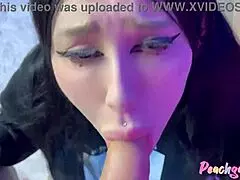 Hey, can this teen girl give a sloppier deepthroat than this?