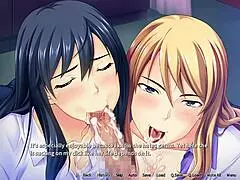 Horny mommy sensei threesome blowjob in homework ep3