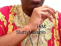 Ebony milf engages in intimate sex