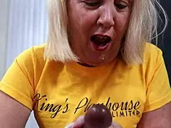 Blonde Granny Deepthroats Black Cock While Husband Watches Wet And Eager