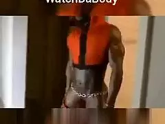 Ebony Male Stripper Rips Clothes at Party.