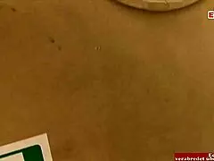 Cute Blonde Babe Feels Intense Pleasure from Double Cumshot on Her Tits