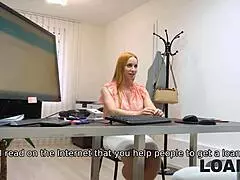 Loan4k Redhead Milf Sucks and Fucks on Desk for Cash Loan Approval