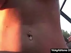 vicky vette rides big cock at pool