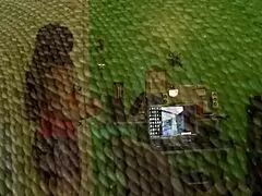 Stirring lesbians nibble on their huge tits before taking out their dildos and ramming each other