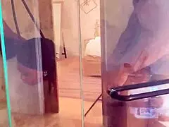 lady raex shower scene with big cock fucking her wet pussy