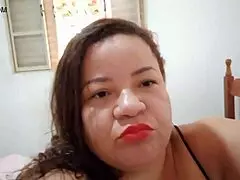 Radiant woman taking care of her body and playing with the camera.