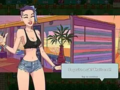 Nutaku booty farm hentai game part 11. Sexy milf brunette flashes big ass and tits in cartoon fantasy.