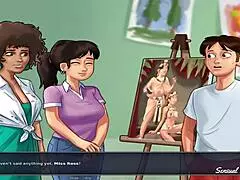 summertime saga art class painting 😊