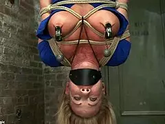 big boobs milf bound tight in hogtied ass play