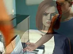 Can this busty MILF resist corruption in the game?