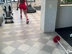 Latina Milf Denybarbie Lets Personal Trainer Fuck Her Doggy Style Without Condom After Workout