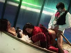 Naughty pirates fuck with anal and blowjob