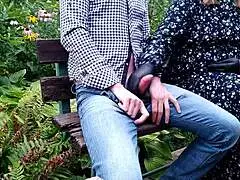 Epic outdoor cumshot compilation rocks hard!