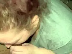 milf swallows cum after big cock blowjob