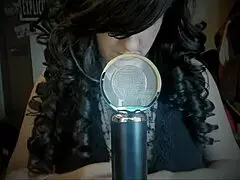 hypnotic blowjob session where the dominatrix shows sucking techniques while hypnotizing.