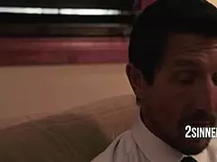 FBI agent and his partner in crime Silvia Saige with blowjob and riding