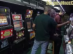 Ashley Gray Trades Sex for Casino Credit in Wild Latina Party with Blowjob and Riding