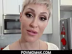 Holy! Blonde Milf Stepmom Bent Over Sink Fucked Hard