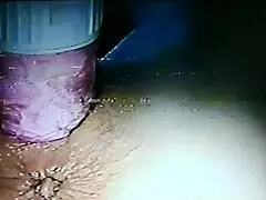 Blindfolded wife bound and fucked with rabbit toy.