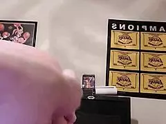 Husband makes wife's pussy squirt all over his face.