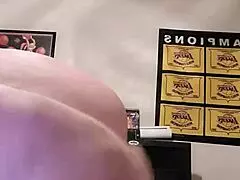 Husband makes wife's pussy squirt all over his face.