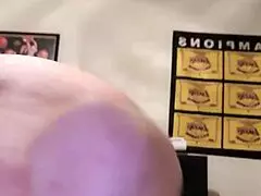 Husband makes wife's pussy squirt all over his face.