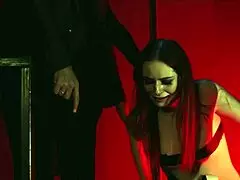 afraid teen 18+ interacts with a milf using a big black dildo