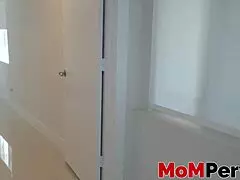 small tits brunette stepmom riley jacobs bent over, pounded doggystyle by monster cock in pov taboo scene.