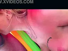 Blonde MILF Vicky Sucks And Swallows In Croatia