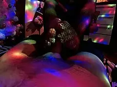 My goth neighbor got my dick hot for Christmas with her oiled fetish legs.