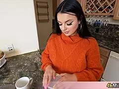 our kitchen's a mess, stepmom needs discipline—will i teach her with blowjob and pov?