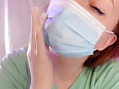 Arya Grander creates ASMR with surgical gloves