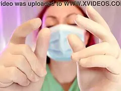 Arya Grander creates ASMR with surgical gloves