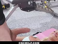 Blonde coach gets intense freeuse training with doggystyle and blowjob.